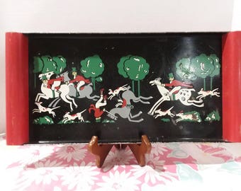Vintage Social Supper Tray - Fox Hunt
