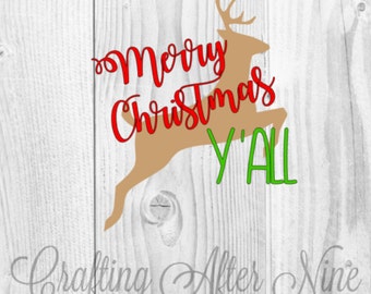 Merry Christmas SVG, Christmas Shirt Svg, Holiday Svg, Reindeer svg file, Christmas Svg Designs, Christ Svg Files for Cutting Machines