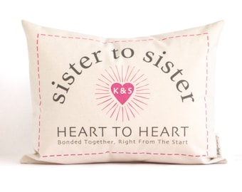 Personalized Sister Gift, Big Sister Gift, Soul Sister, Customized Pillow, Throw Pillows, Home Decor