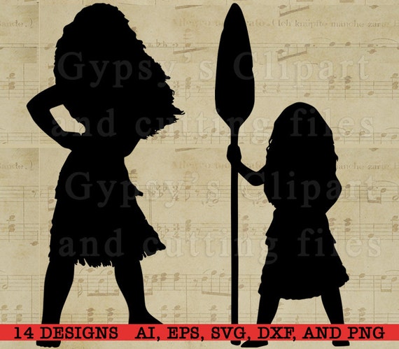 Moana Silhouette Disney Princess Moana Disney Svg By GypsysClipart