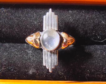 Stunning sterling silver moon ring size 6.25