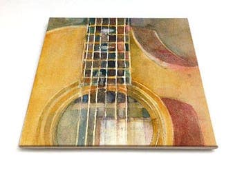Taylor Guitar - by Dorrie Rifkin 6" Glossy Ceramic Tile