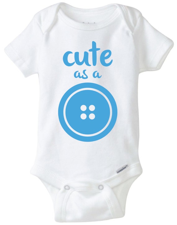 Download Cute as a Button Baby Onesie Design SVG DXF EPS Vector