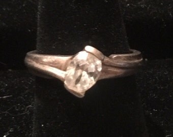 Vintage Sterling Silver Cubic Zirconia Ring