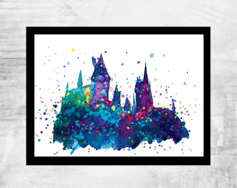 Harry potter watercolor | Etsy