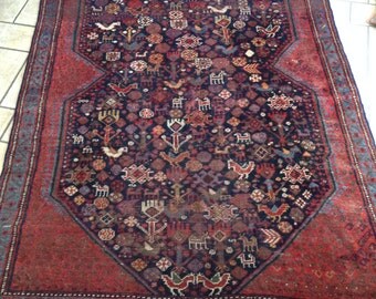 Vintage persian rug // Old Rug //Caucasian // Old Carpet //Decorative Rug // Wool Rug // Large Runner Rug // Tribal carpet //16,4x4,6 ft