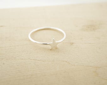 Sterling Silver Ring Blank - Sterling Silver Star Ring - Sterling Silver Stacking Rings - Sterling Silver Wholesale