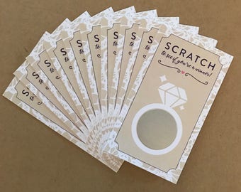 Lace Bridal Shower Scratch Off Cards - Set of 24 Cards