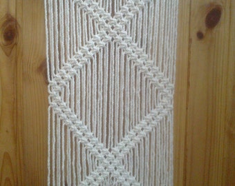 Macrame wall hanging Simple macrame Wall art Wall decor Bohemian Modern macrame Weaving Woven wall hanging Textile wall decor living room