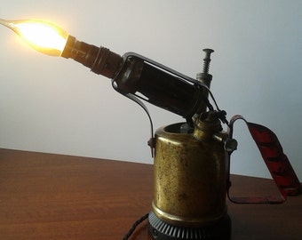 Unique Blowtorch Vintage Desk Lamp Industrial Chic Upcycled