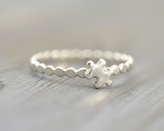 Puzzle ring, Dainty cute ring, Puzzle piece jewelry, Puzzle piece ring, Autism Awareness, Tiny Puzzle ring, Solid 925 Sterling silver ring