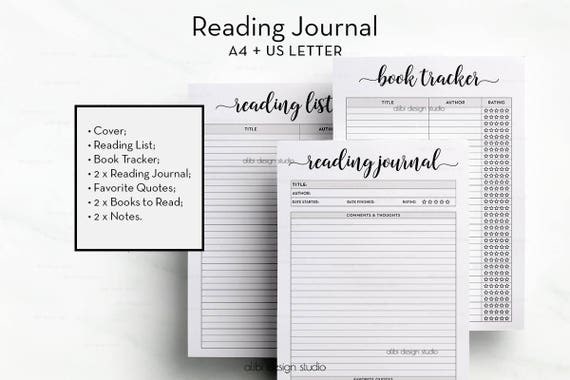 reading journal book tracker reading list books printable book organizer a4 printable book journal book planner reading planner - Printable Picture Books reading journal book tracker reading list books printable book organizer a4 printable book journal book planner reading planner - Printable Picture Books