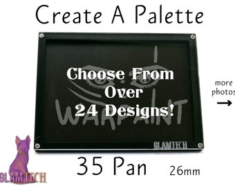 35 Eyeshadow Pan Create Your Own Magnetic Makeup Palette - Custom Makeup Storage - Design Your Own Travel Eye Shadow Palettes - by GlamTech