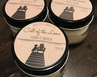 Lake Life Sampler Handmade Soy Candles by Lake Life Candle Co, Made in WI