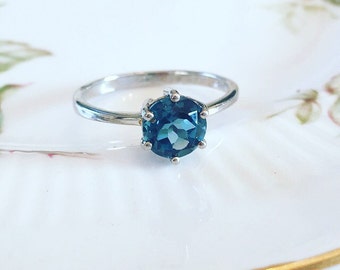 Blue stone ring | Etsy