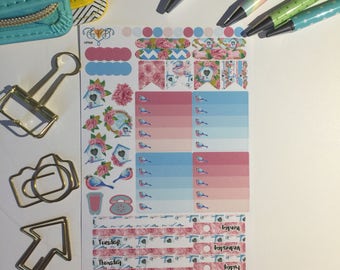 Bird house planner stickers for Mini Happy Planner, planner supplies, weekly planner stickers, planner stickers