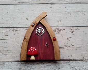 Outside/Indoor garden Fairy Door Elf Door Purple Range Beautiful Handmade