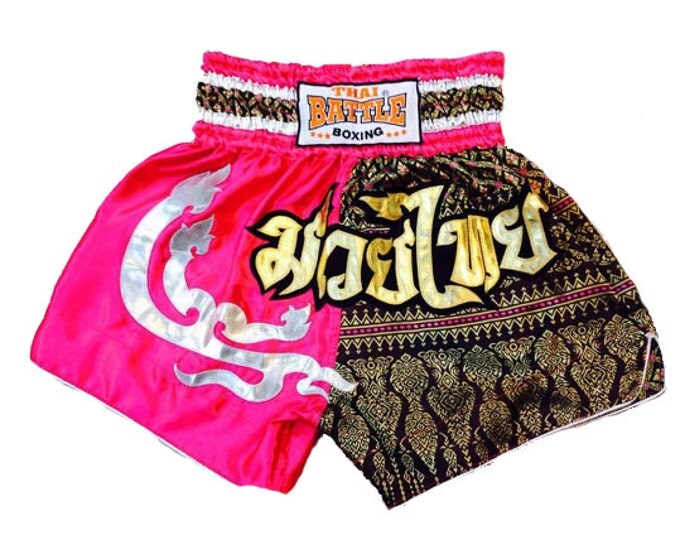 Thai Battle Boxing Shorts Martial Arts - PINK