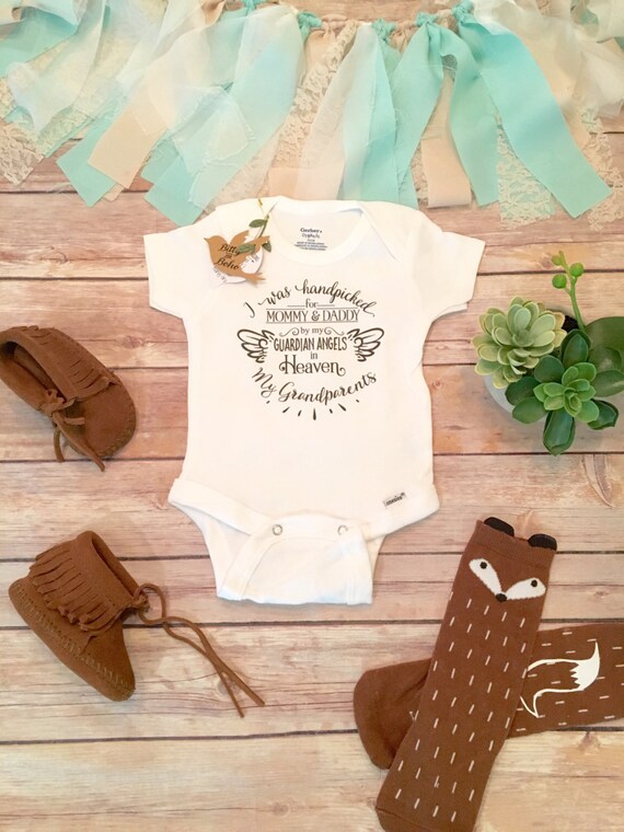 Grandparents Memorial Onesie® Cute Baby Onesie Grandparents