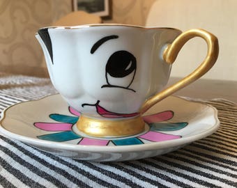 beauty and the beast cup and saucer