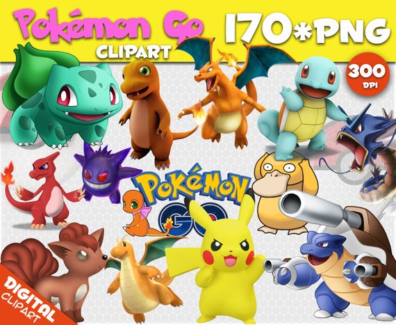 Pokemon Go Clipart 170 PNG 300dpi Images Digital Clip Art
