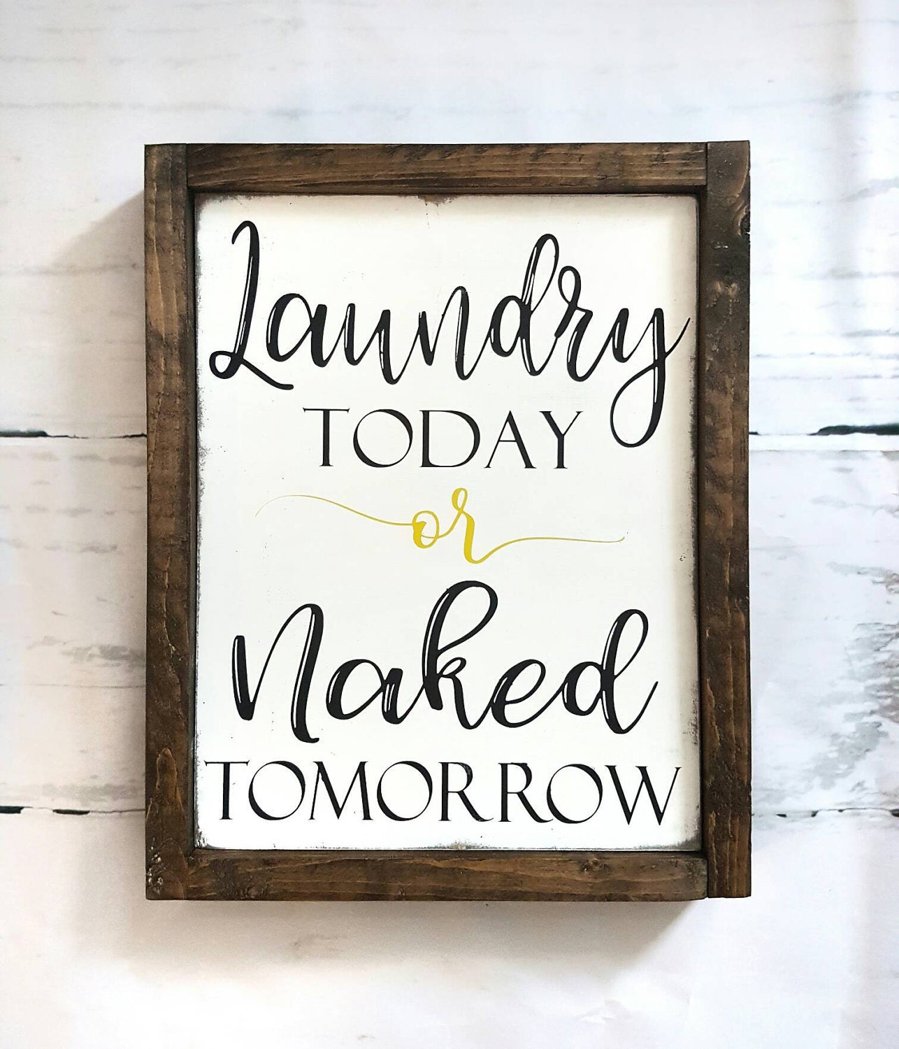 Laundry sign Wood sign Laundry room decor Farmhouse style