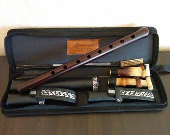 Armenian DUDUK - Professional - Key A - Apricot Wood - 2 Professional Reeds - Leather Case - Professional Musical Instrument - Classic Music