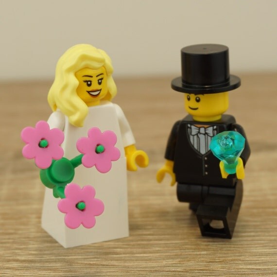 Lego bride and groom Lego cake topper Lego cake toppers