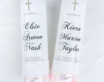 Baptism Candle, Christening Candle Personalised Baptism Candle Personalised Christening Candle (Traditional)