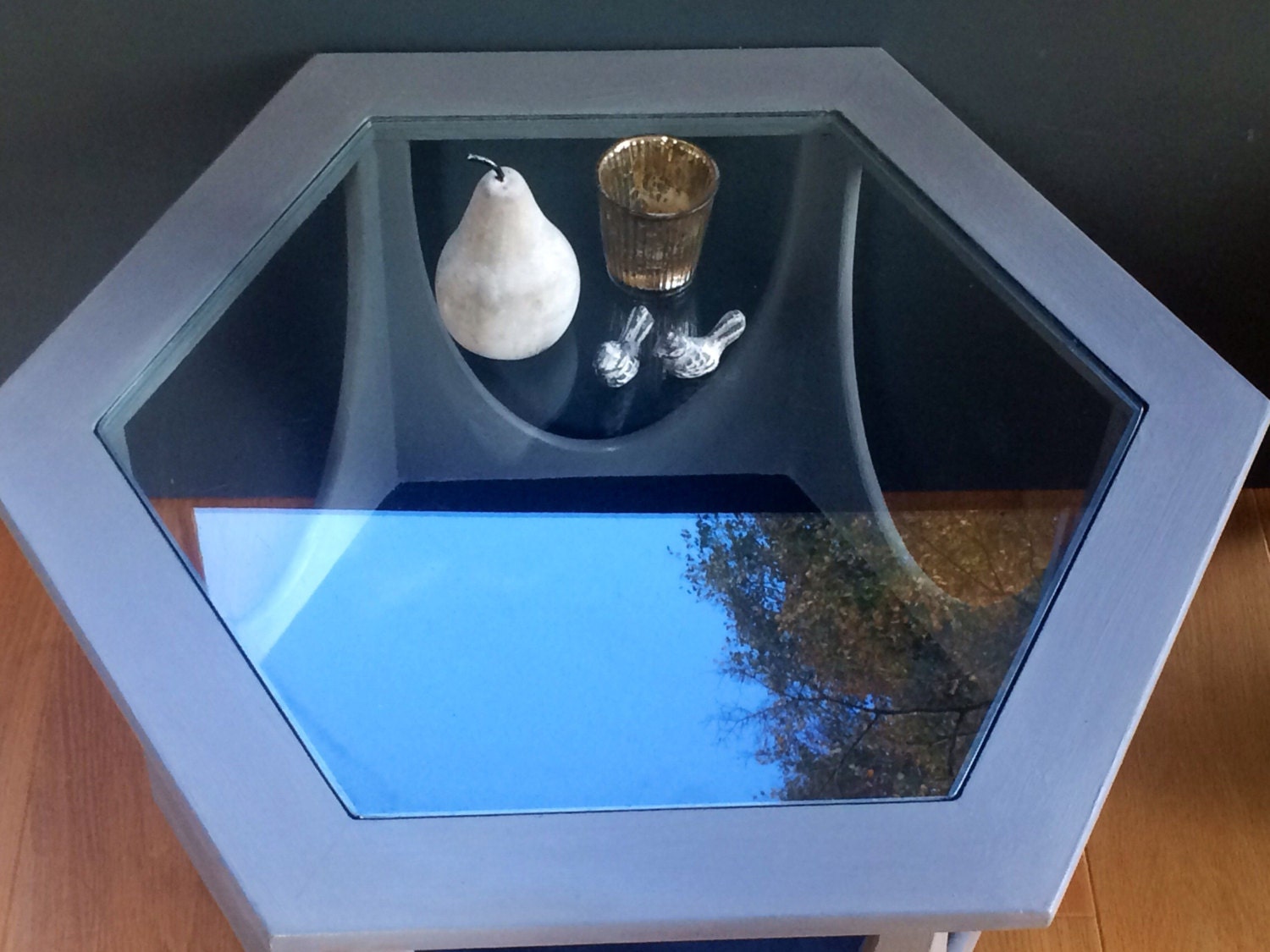 Retro G Plan Hexagonal Painted Teak Danish style Coffee Table