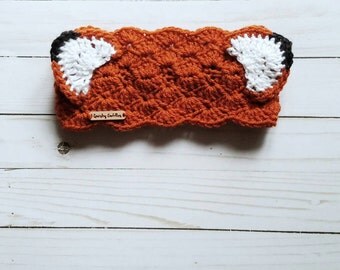 Halloween Costume - Cute Fox Ear Warmer - Kawaii Fox Headband - Cosplay Fox Costume Accessory - Baby Costume - Fox Dress Up