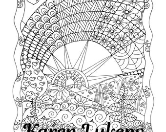 Charms 1 Adult Coloring Book Page Printable Instant Download