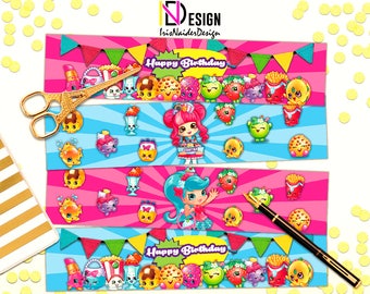 Shopkins Water Bottle Label, Shopkins Labels, Shopkins Water Bottle, Shopkins Party Printables, Shopkins Instant Download, Digital Files