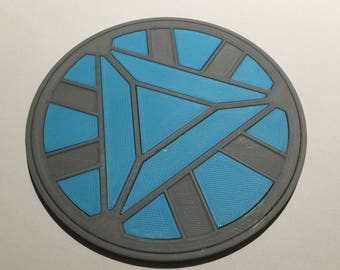 3D Printed Iron Man Mk 3 Arc Reactor Coaster / Plaque