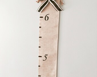 fabric growth chart with pin tags