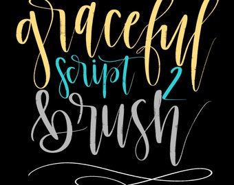 50% OFF~BUNDLE~~Graceful Script Procreate Custom Brushes