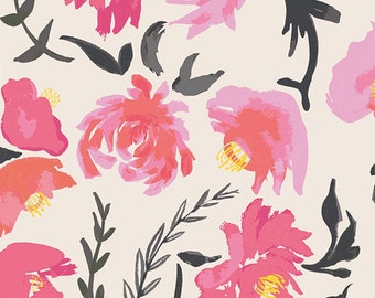 KNIT Fabric, Aquarelle Study Tint in Knit, Art Gallery Knits, Cotton Spandex Knit, Jersey Knit Fabric, Floral Knit Fabric, K-31400