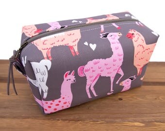 Llama Bag - Llama Gifts - Llama Makeup Bag - Make Up Bag - Toiletry Bag Women - Box Bag - Cosmetic Bag - Makeup Storage - Alpaca Bag #22