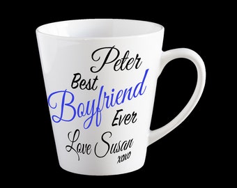 Personalised Boyfriend coffee mug, Best Boyfriend Ever, Valentine's Day gift, Personalised mug, Boyfriend gift