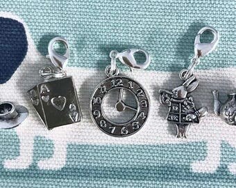 Alice in Wonderland themed Stitch/Progress Markers set of 5