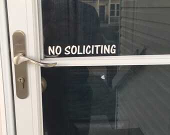 No soliciting vinyl | Etsy