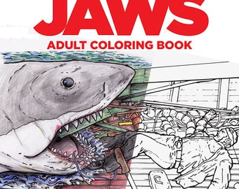 Shark Jaws Adult Coloring Book