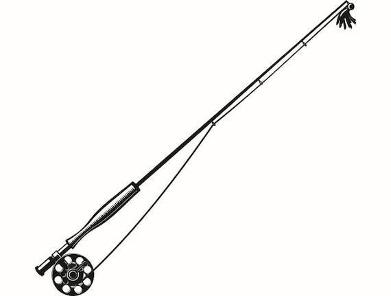 Fly Fishing Rod Pole 1 Reel Fish Fisherman Trout .SVG .EPS