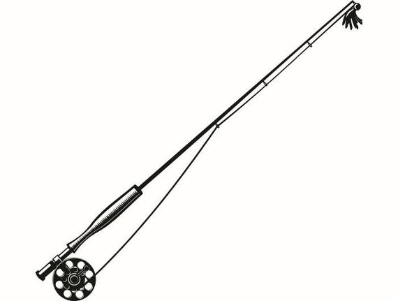 Download Fly Fishing Rod Pole 1 Reel Fish Fisherman Trout .SVG .EPS