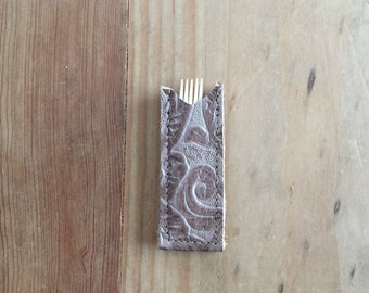 Leather toothpick holder