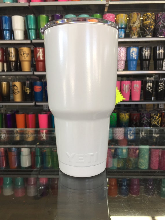 Items similar to WHITE powdercoated Yeti 30oz on Etsy