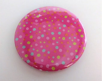 Pink Polka Dot Pocket Mirror