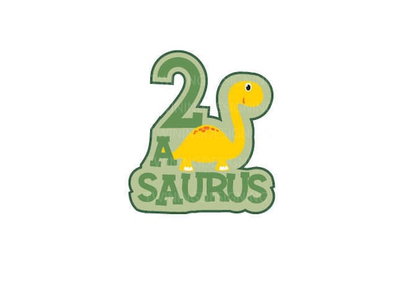 Download 2asaurus birthday dinosaur 2nd brithday SVG PNG DXF digital