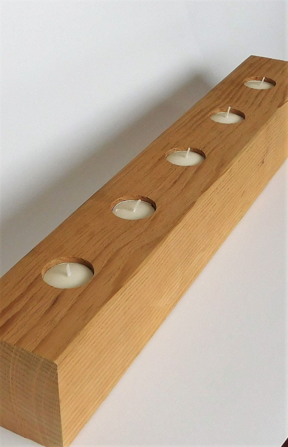 Wood Cedar Block Tea Light Candle Holder by MeadhillRustic