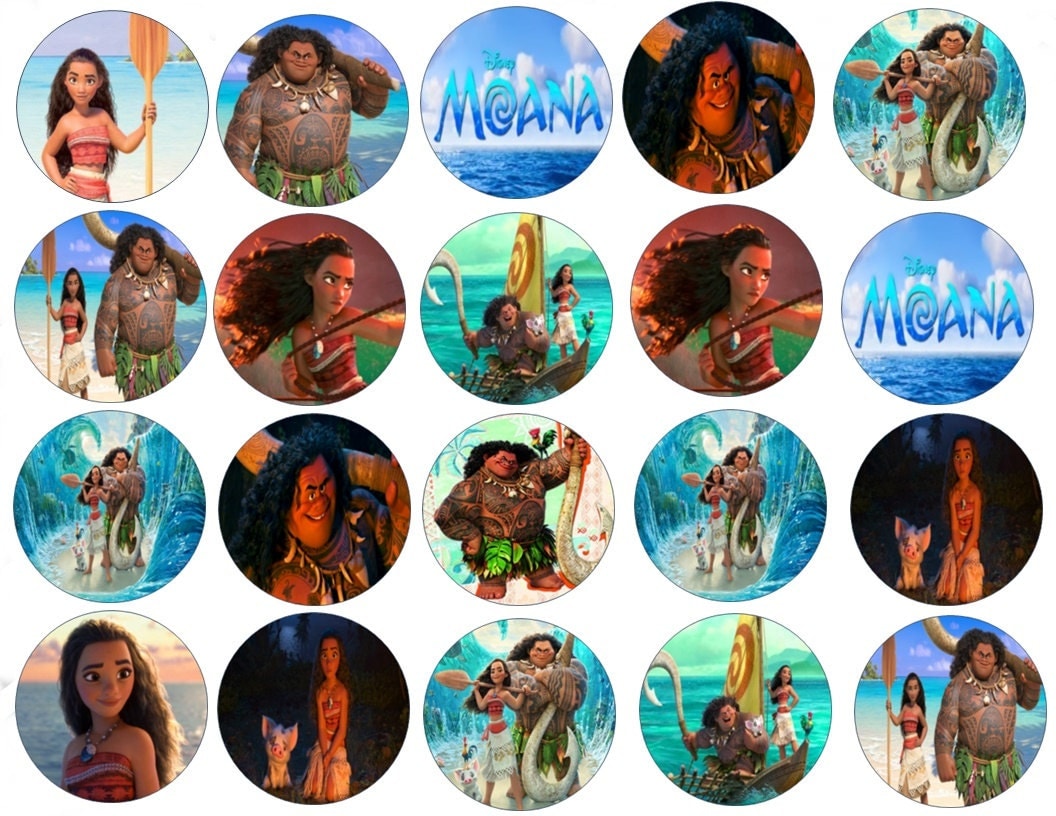 Moana Images Cupcake Cookie Toppers